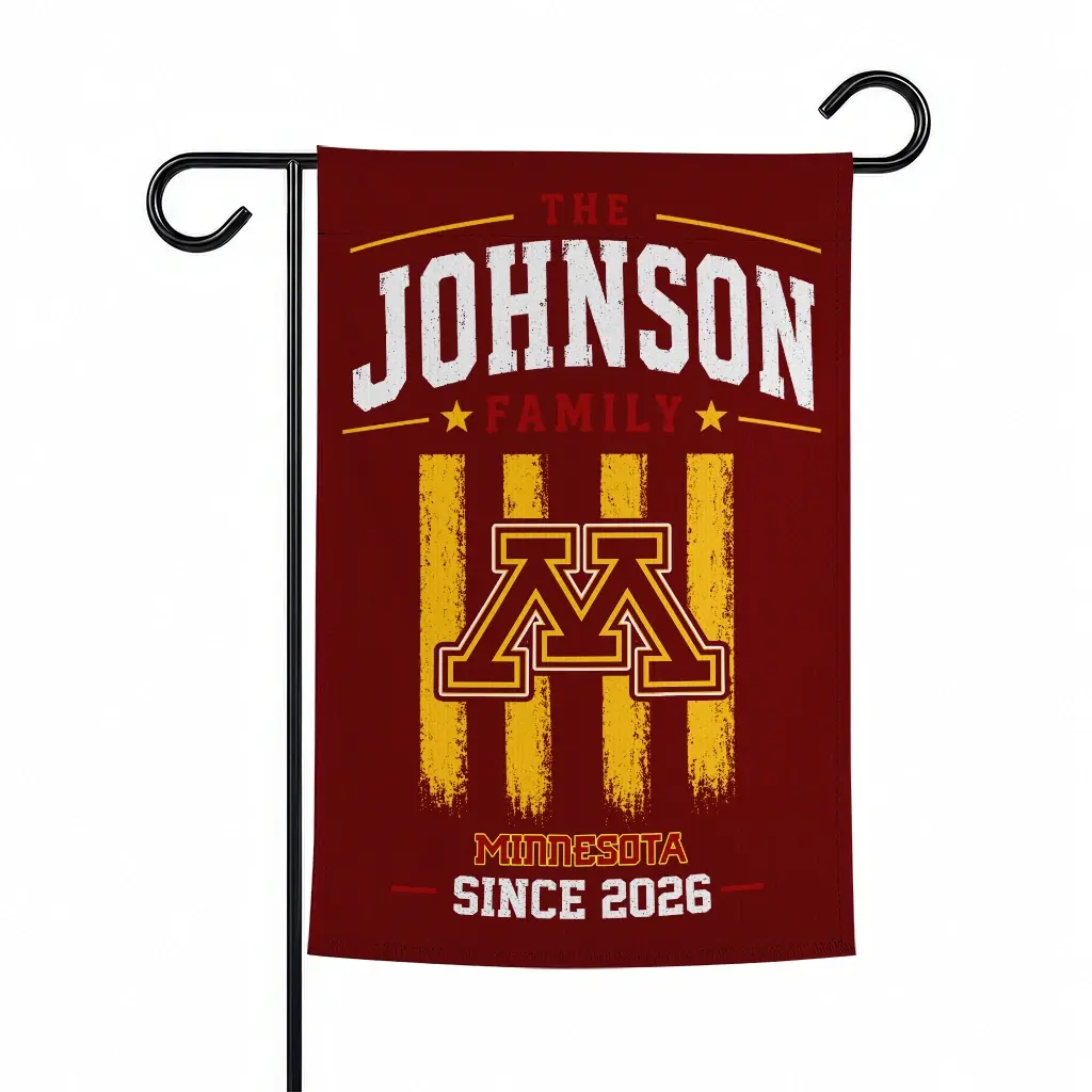Minnesota Golden Gophers Garden Flag Personalized Distressed Stripes Maroon Best Selling Minnesota Golden Gophers Garden Flag Personalized Distressed Stripes Maroon Best Selling