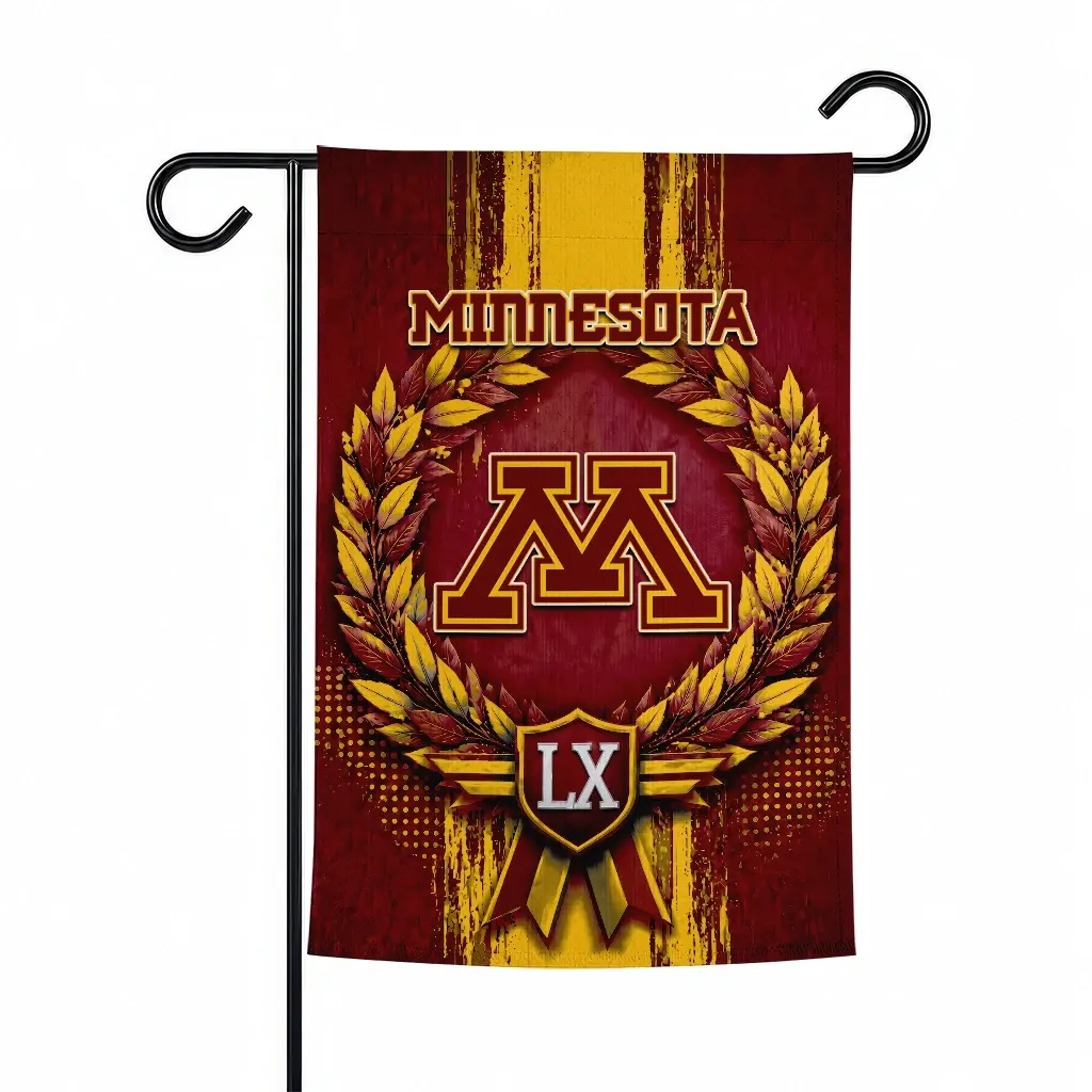 Minnesota Golden Gophers Garden Flag Personalized Laurel Wreath Maroon Best Selling Minnesota Golden Gophers Garden Flag Personalized Laurel Wreath Maroon Best Selling