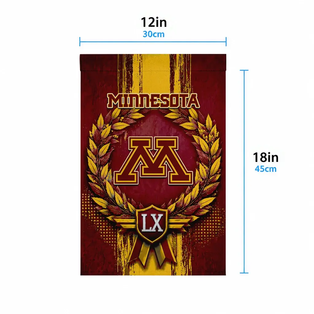 Minnesota Golden Gophers Garden Flag Personalized Laurel Wreath Maroon High Quality Minnesota Golden Gophers Garden Flag Personalized Laurel Wreath Maroon High Quality