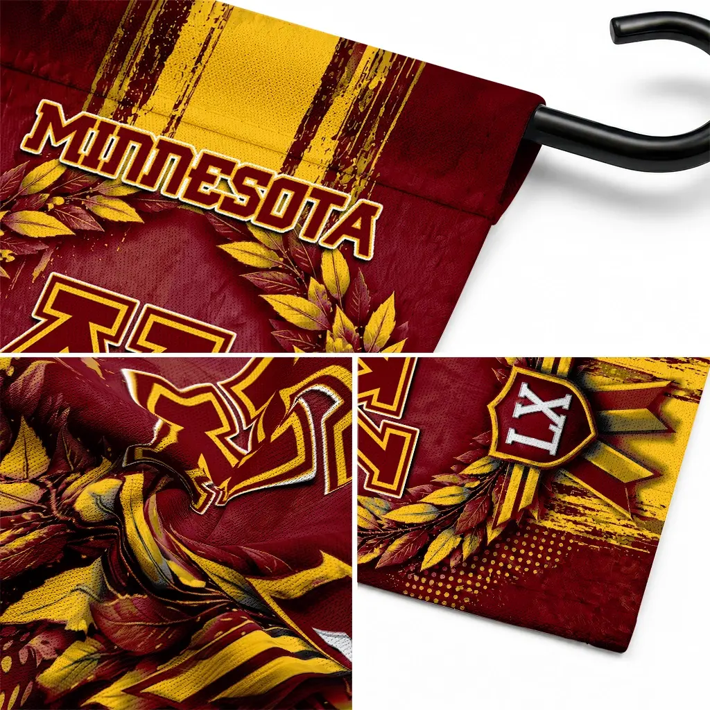Minnesota Golden Gophers Garden Flag Personalized Laurel Wreath Maroon Latest Model Minnesota Golden Gophers Garden Flag Personalized Laurel Wreath Maroon Latest Model