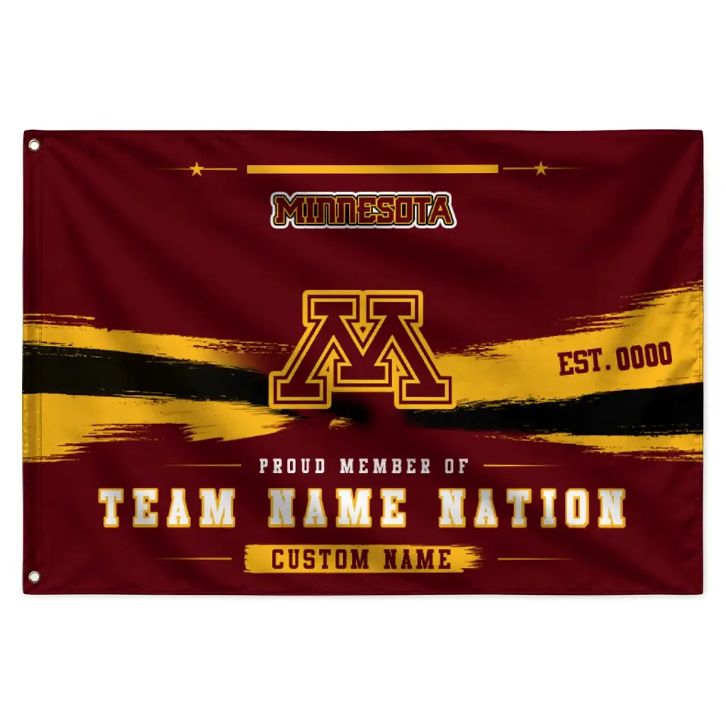 Minnesota Golden Gophers House Flag Custom Brushed Streaks Maroon Best Selling Minnesota Golden Gophers House Flag Custom Brushed Streaks Maroon Best Selling