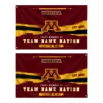 Minnesota Golden Gophers House Flag Custom Brushed Streaks Maroon Best Selling