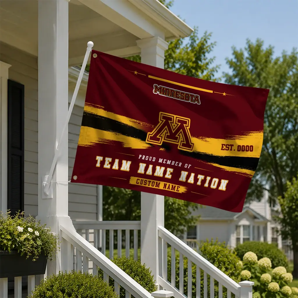 Minnesota Golden Gophers House Flag Custom Brushed Streaks Maroon New Arrival Minnesota Golden Gophers House Flag Custom Brushed Streaks Maroon New Arrival