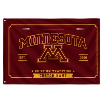 Minnesota Golden Gophers House Flag Custom Ornate Border Maroon Best Selling