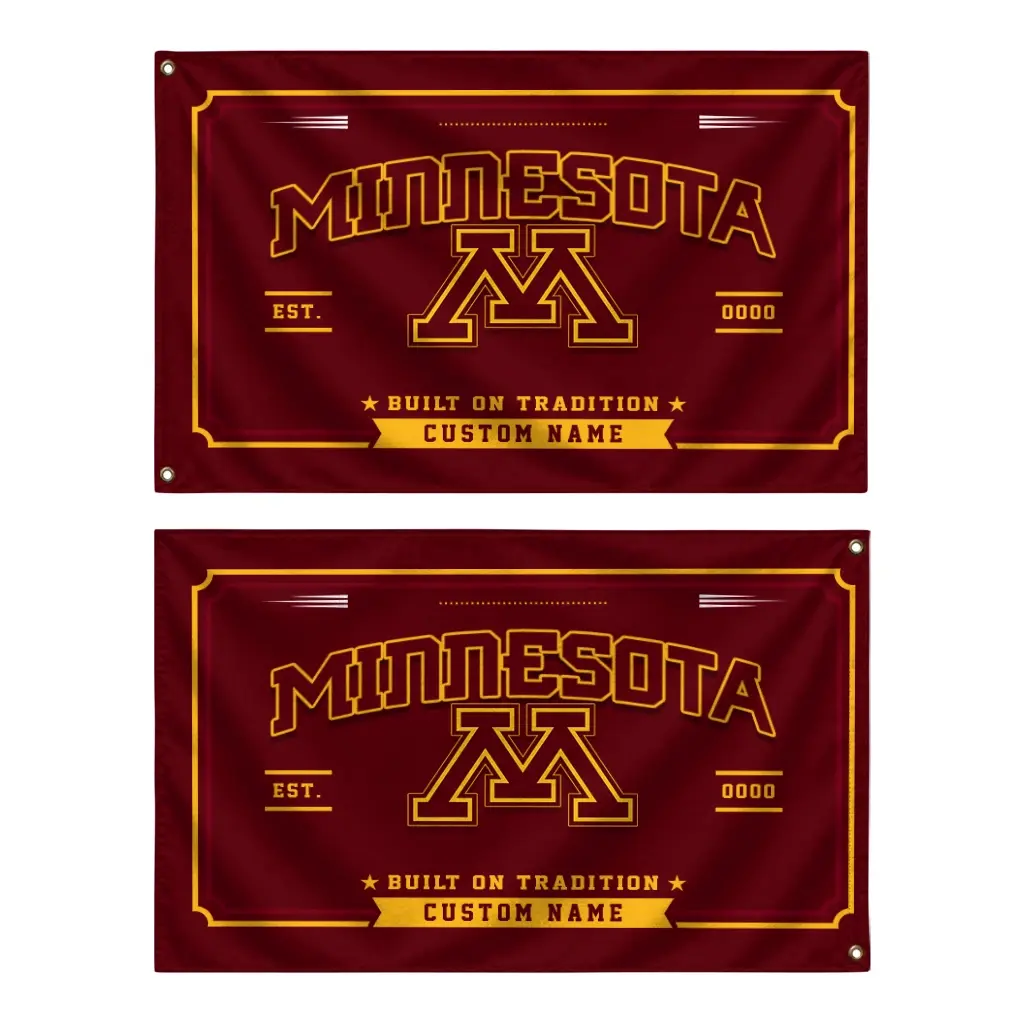 Minnesota Golden Gophers House Flag Custom Ornate Border Maroon Fashion Forward Minnesota Golden Gophers House Flag Custom Ornate Border Maroon Fashion Forward