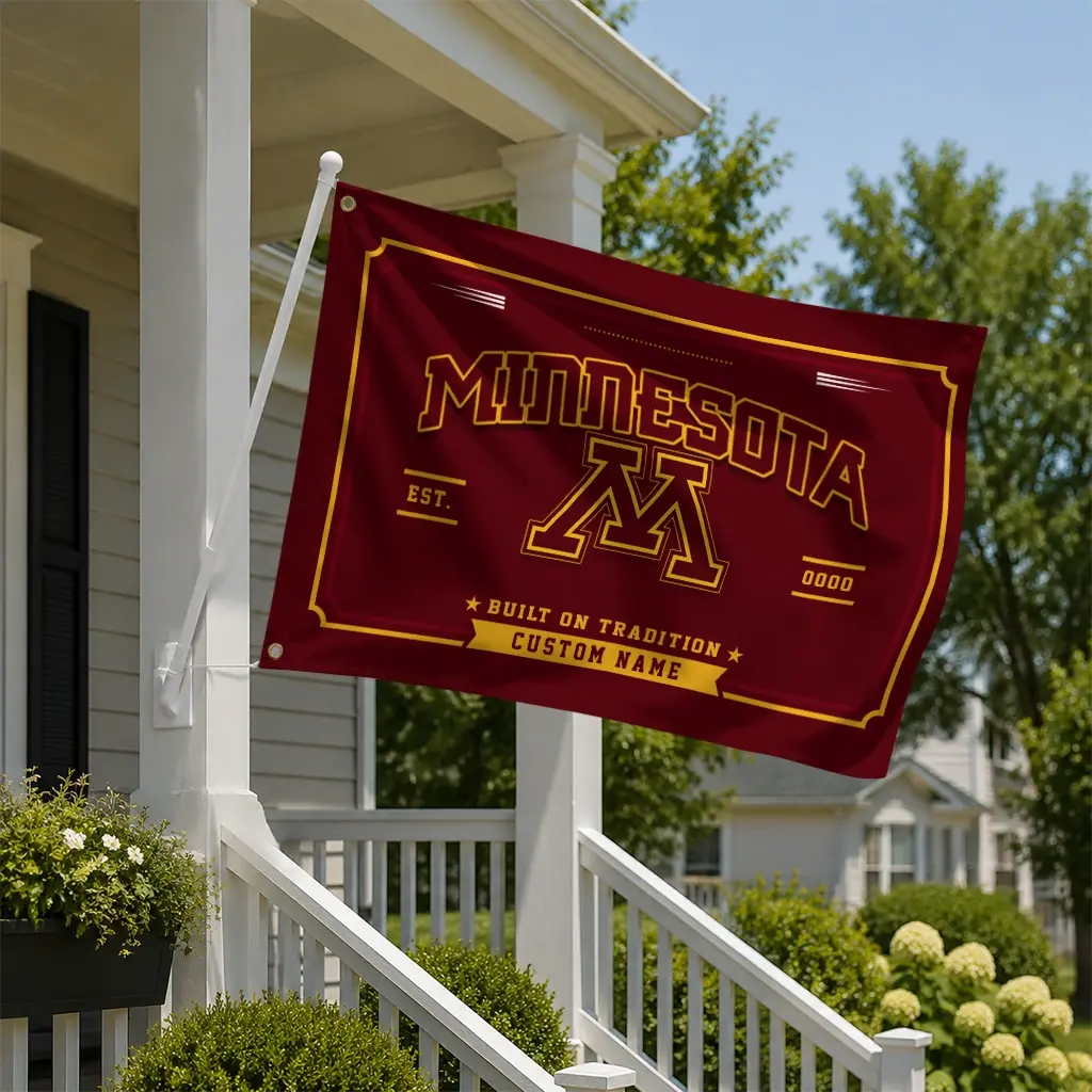 Minnesota Golden Gophers House Flag Custom Ornate Border Maroon New Arrival Minnesota Golden Gophers House Flag Custom Ornate Border Maroon New Arrival