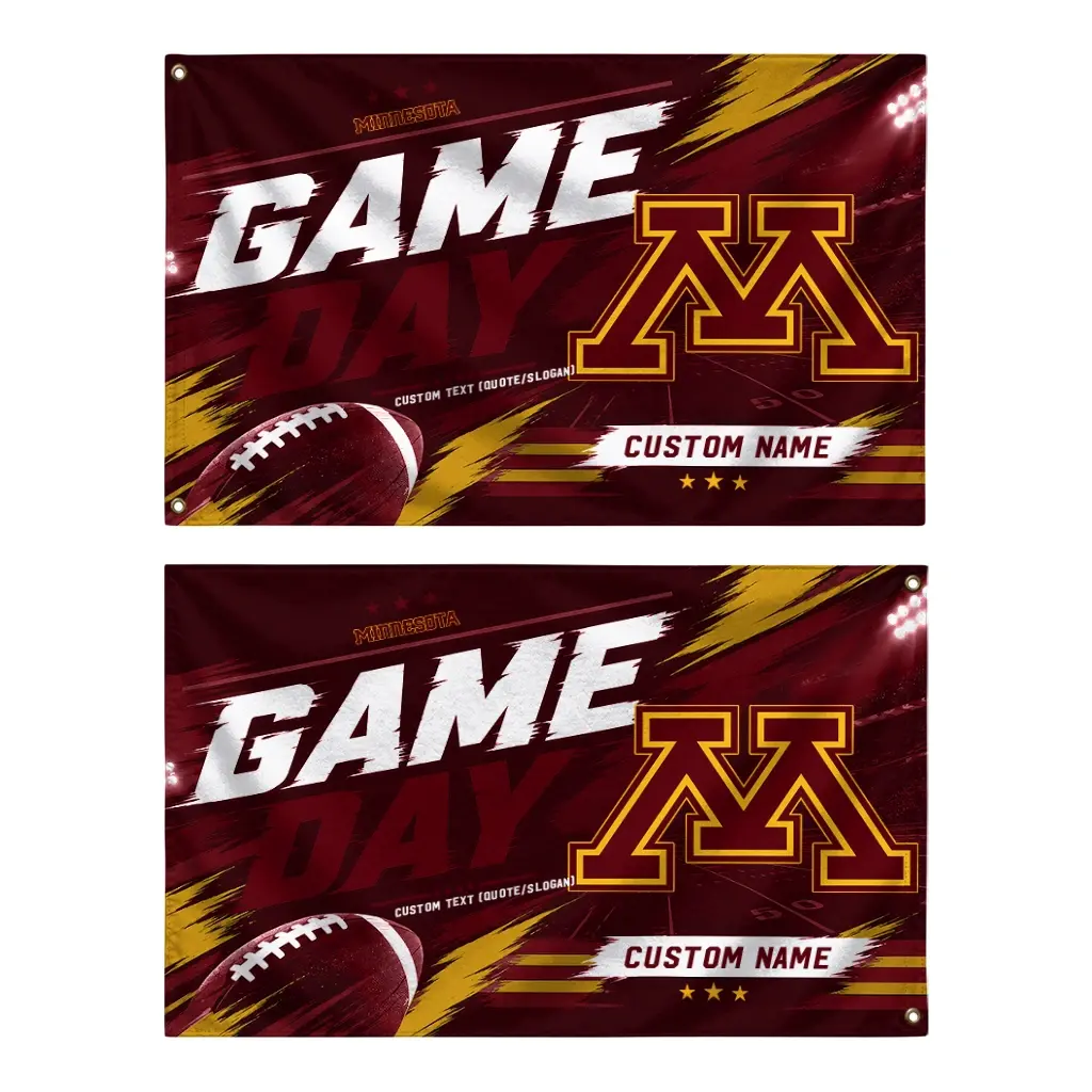 Minnesota Golden Gophers House Flag Customized Action Streaks Maroon Fashion Forward Minnesota Golden Gophers House Flag Customized Action Streaks Maroon Fashion Forward