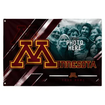 Minnesota Golden Gophers House Flag Customized Diagonal Stripes Maroon Best Selling