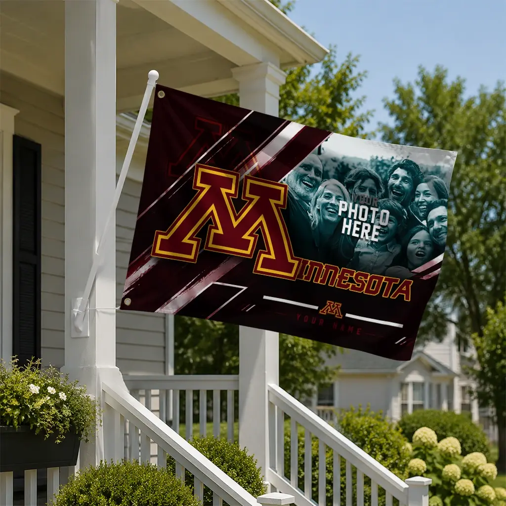 Minnesota Golden Gophers House Flag Customized Diagonal Stripes Maroon New Arrival Minnesota Golden Gophers House Flag Customized Diagonal Stripes Maroon New Arrival