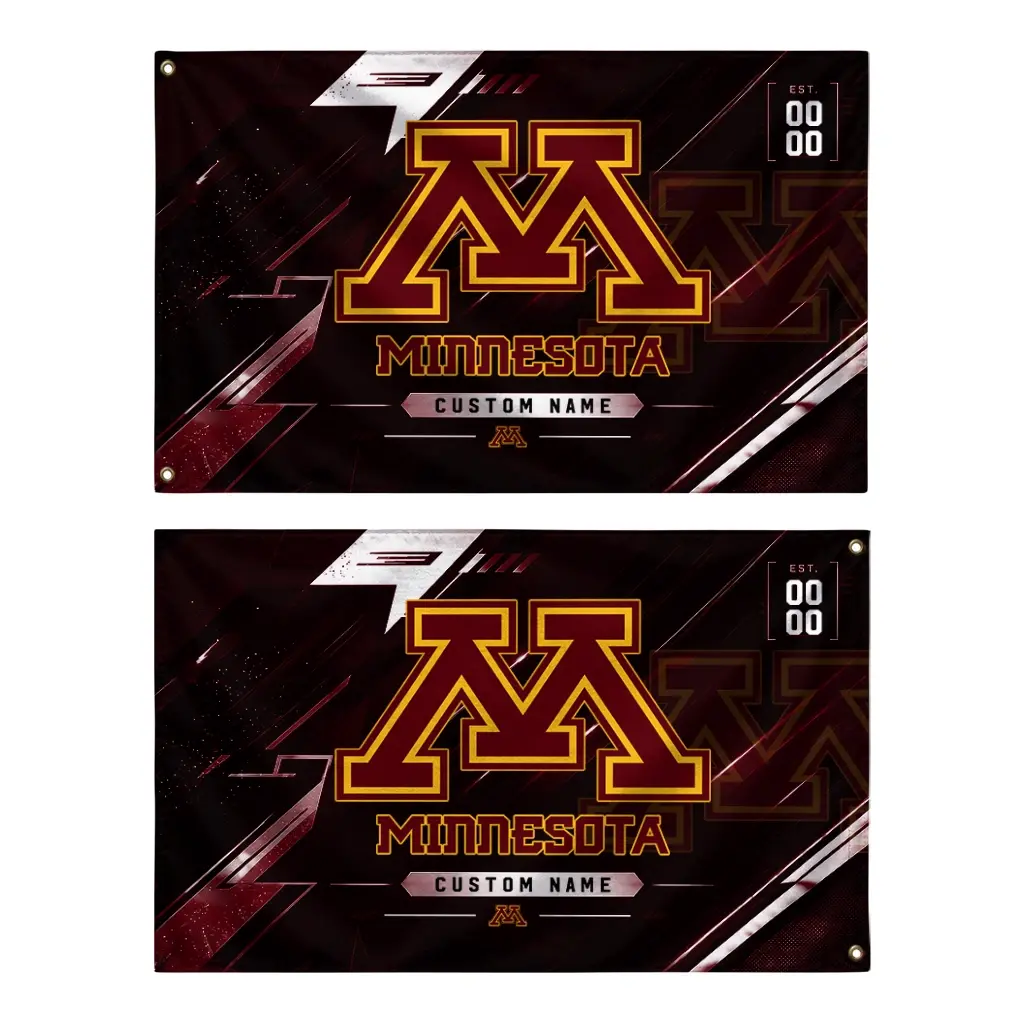 Minnesota Golden Gophers House Flag Personalized Speed Slashes Maroon Fashion Forward Minnesota Golden Gophers House Flag Personalized Speed Slashes Maroon Fashion Forward