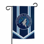 Minnesota Timberwolves Garden Flag Custom Chevron Stripes Midnight Blue Best Selling