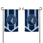 Minnesota Timberwolves Garden Flag Custom Chevron Stripes Midnight Blue Best Selling