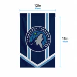 Minnesota Timberwolves Garden Flag Custom Chevron Stripes Midnight Blue Best Selling
