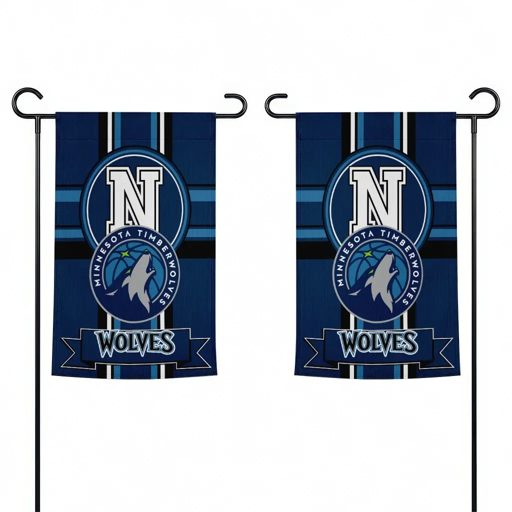 Minnesota Timberwolves Garden Flag Custom Circle Medallion Midnight Blue Fashion Forward Minnesota Timberwolves Garden Flag Custom Circle Medallion Midnight Blue Fashion Forward