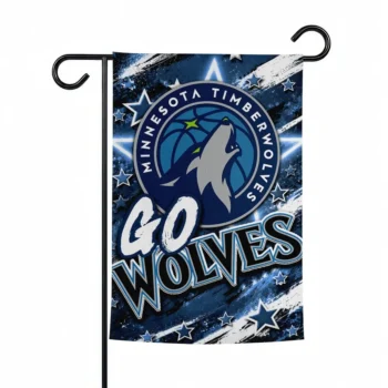 Minnesota Timberwolves Garden Flag Customized Glowing Star Midnight Blue Best Selling