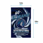 Minnesota Timberwolves Garden Flag Customized Swirl Vortex Midnight Blue Best Selling