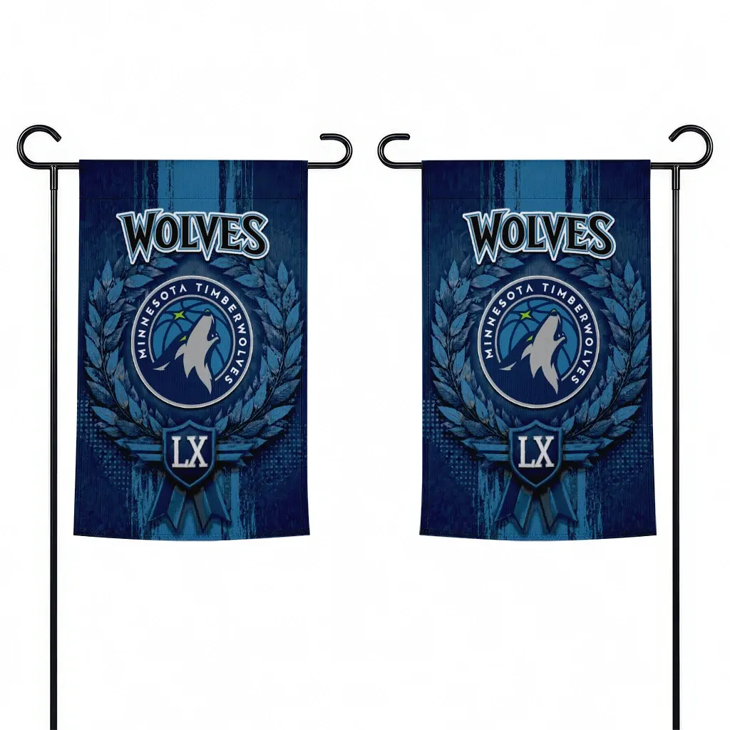 Minnesota Timberwolves Garden Flag Personalized Laurel Wreath Midnight Blue Fashion Forward Minnesota Timberwolves Garden Flag Personalized Laurel Wreath Midnight Blue Fashion Forward