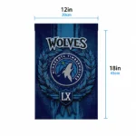 Minnesota Timberwolves Garden Flag Personalized Laurel Wreath Midnight Blue Best Selling