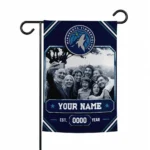 Minnesota Timberwolves Garden Flag Personalized Photo Frame Midnight Blue Best Selling