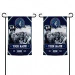 Minnesota Timberwolves Garden Flag Personalized Photo Frame Midnight Blue Best Selling