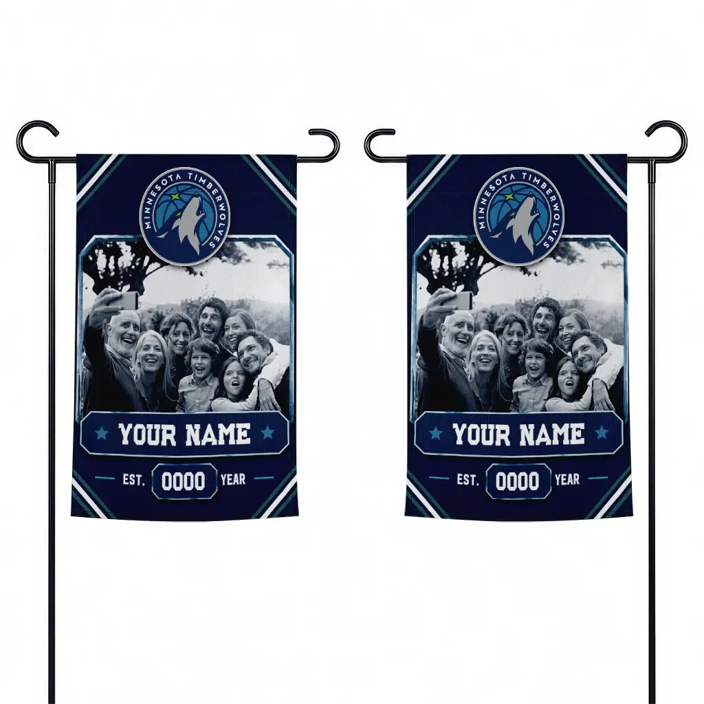 Minnesota Timberwolves Garden Flag Personalized Photo Frame Midnight Blue Fashion Forward Minnesota Timberwolves Garden Flag Personalized Photo Frame Midnight Blue Fashion Forward