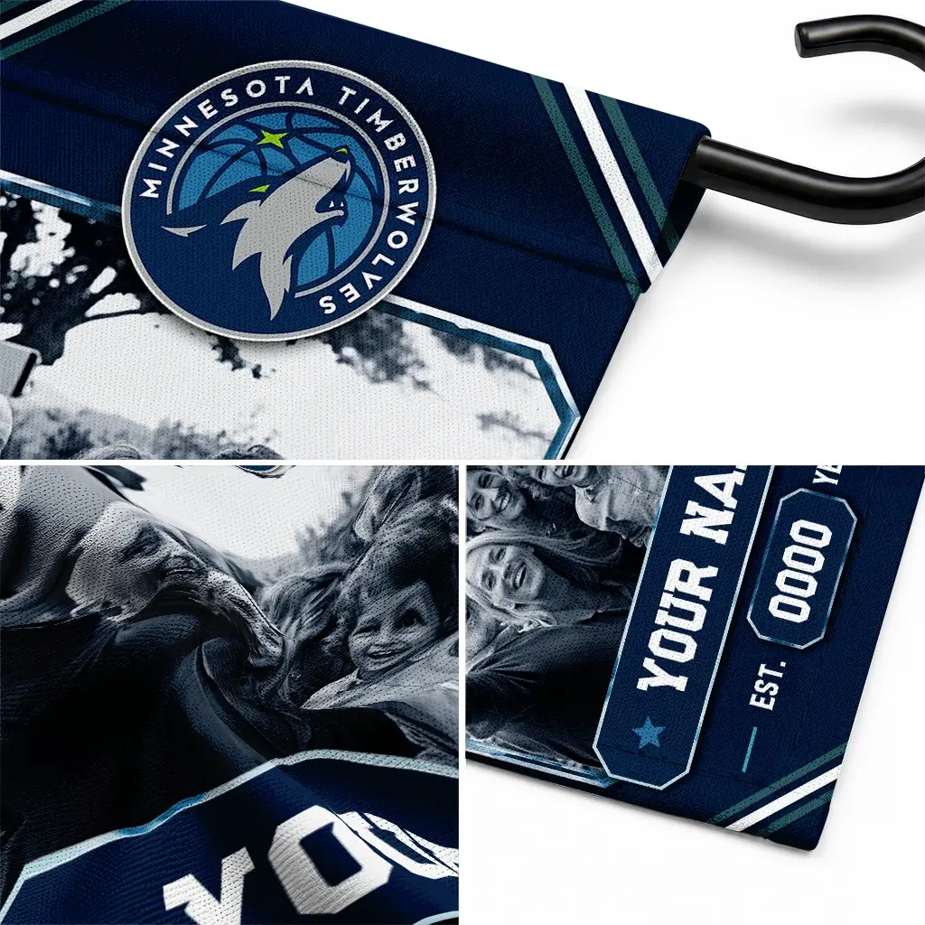 Minnesota Timberwolves Garden Flag Personalized Photo Frame Midnight Blue Latest Model Minnesota Timberwolves Garden Flag Personalized Photo Frame Midnight Blue Latest Model
