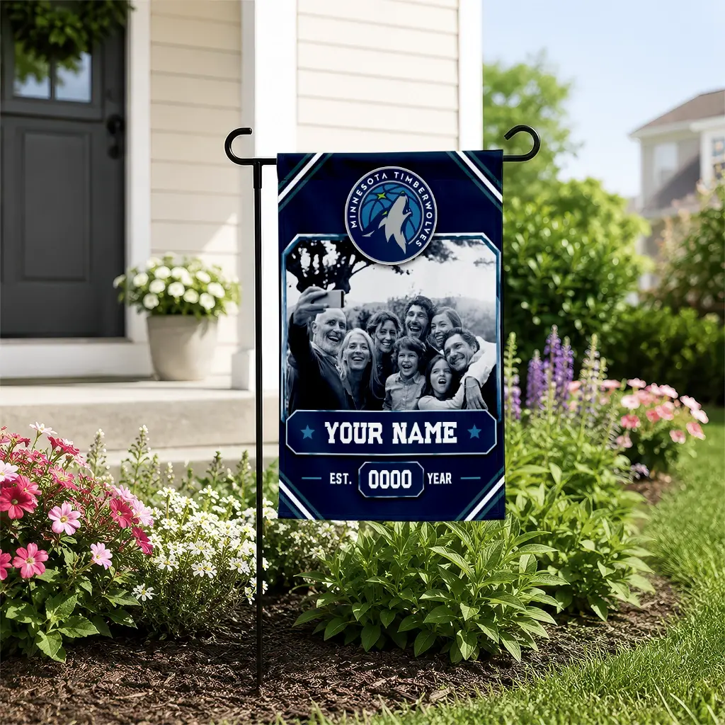 Minnesota Timberwolves Garden Flag Personalized Photo Frame Midnight Blue New Arrival Minnesota Timberwolves Garden Flag Personalized Photo Frame Midnight Blue New Arrival