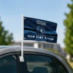Minnesota Timberwolves House Flag Custom Brushed Streaks Midnight Blue Best Selling