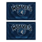 Minnesota Timberwolves House Flag Custom Ornate Border Midnight Blue Best Selling