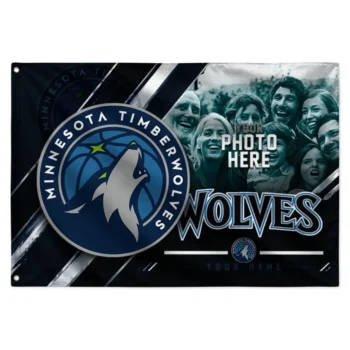 Minnesota Timberwolves House Flag Customized Diagonal Stripes Midnight Blue Best Selling