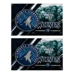 Minnesota Timberwolves House Flag Customized Diagonal Stripes Midnight Blue Best Selling