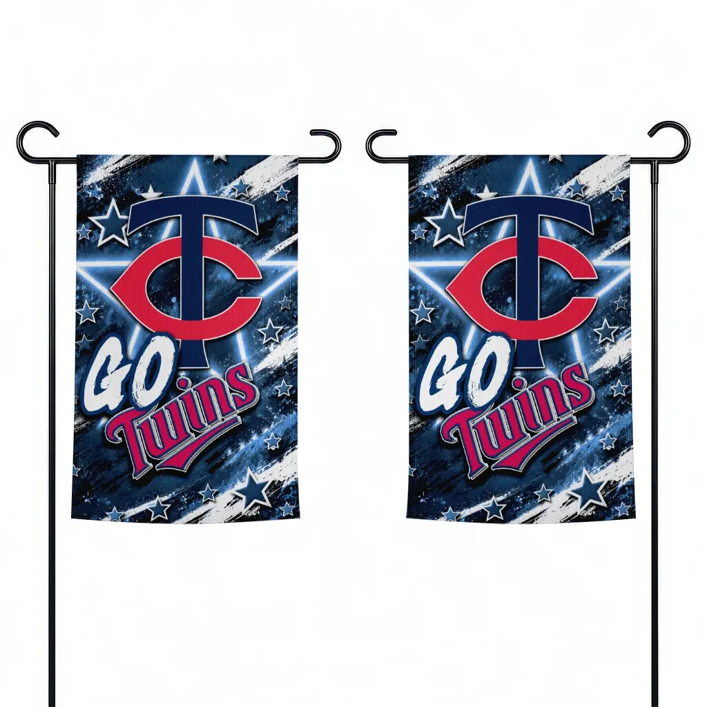 Minnesota Twins Garden Flag Customized Glowing Star Navy Fashion Forward Minnesota Twins Garden Flag Customized Glowing Star Navy Fashion Forward