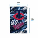 Minnesota Twins Garden Flag Customized Glowing Star Navy Best Selling