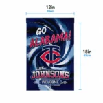 Minnesota Twins Garden Flag Customized Swirl Vortex Navy Best Selling