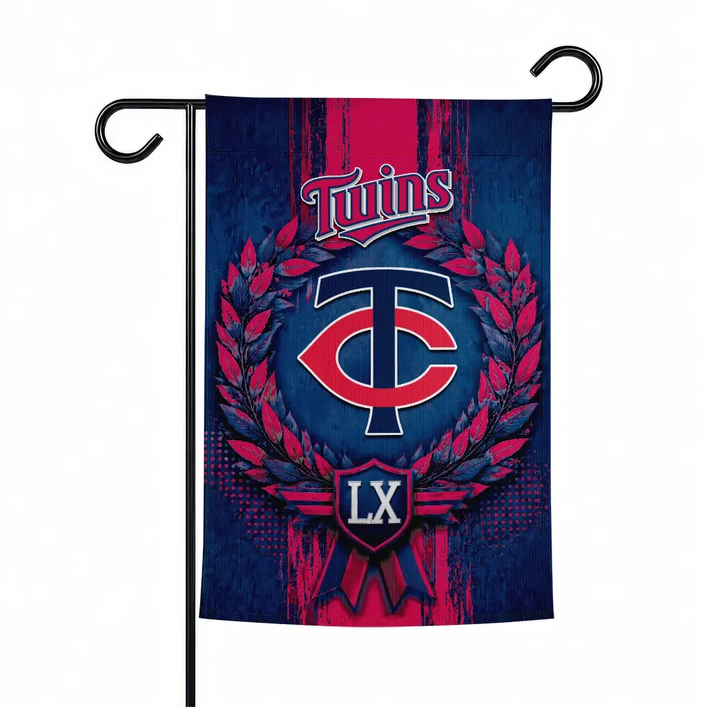 Minnesota Twins Garden Flag Personalized Laurel Wreath Navy Best Selling Minnesota Twins Garden Flag Personalized Laurel Wreath Navy Best Selling