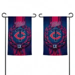 Minnesota Twins Garden Flag Personalized Laurel Wreath Navy Best Selling