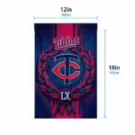 Minnesota Twins Garden Flag Personalized Laurel Wreath Navy Best Selling