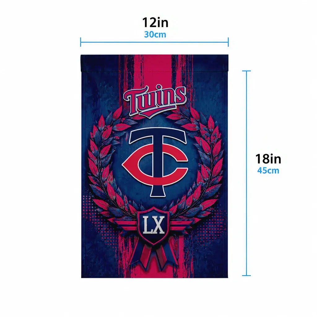 Minnesota Twins Garden Flag Personalized Laurel Wreath Navy High Quality Minnesota Twins Garden Flag Personalized Laurel Wreath Navy High Quality