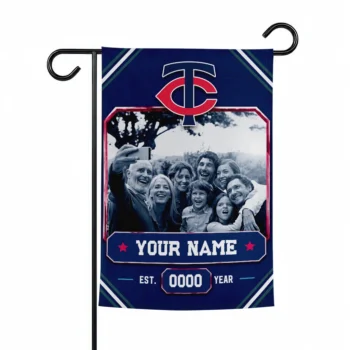 Minnesota Twins Garden Flag - Personalized Photo Frame Navy