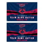 Minnesota Twins House Flag Custom Brushed Streaks Navy Best Selling