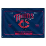 Minnesota Twins House Flag Custom Ornate Border Navy Best Selling