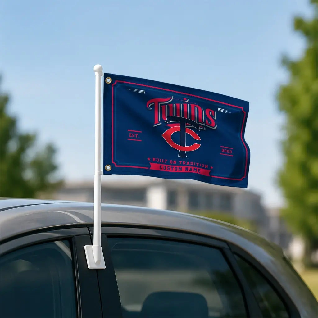 Minnesota Twins House Flag Custom Ornate Border Navy Latest Model Minnesota Twins House Flag Custom Ornate Border Navy Latest Model