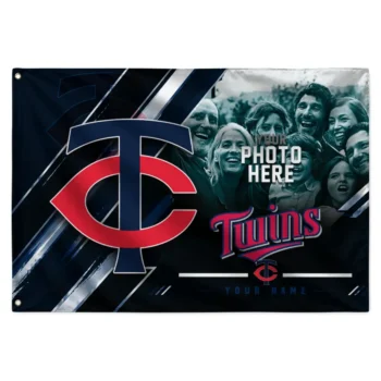 Minnesota Twins House Flag Customized Diagonal Stripes Navy Best Selling