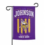 Minnesota Vikings Garden Flag Custom Distressed Stripes Purple Best Selling