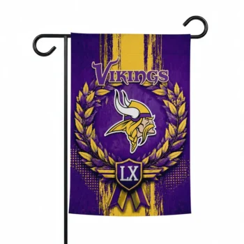 Minnesota Vikings Garden Flag Custom Laurel Wreath Purple Best Selling