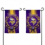 Minnesota Vikings Garden Flag Custom Laurel Wreath Purple Best Selling