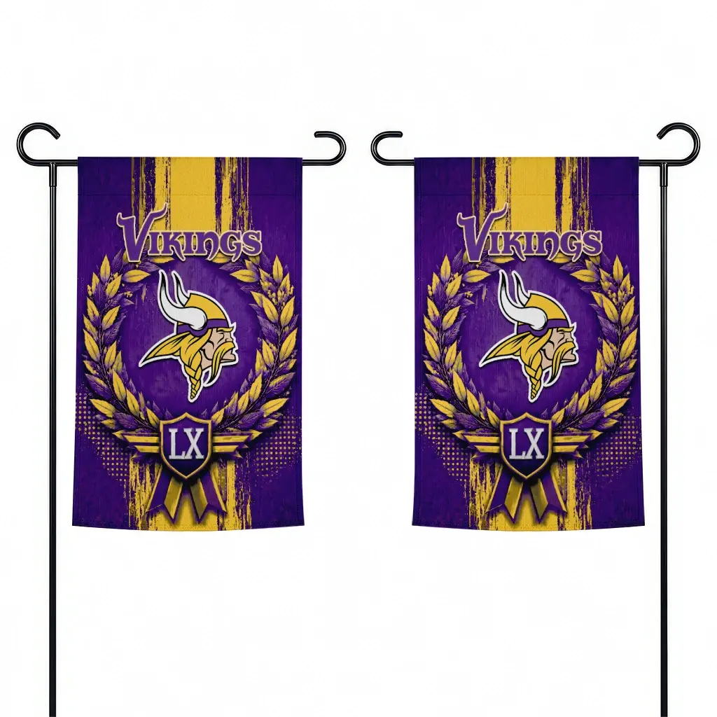Minnesota Vikings Garden Flag Custom Laurel Wreath Purple Fashion Forward Minnesota Vikings Garden Flag Custom Laurel Wreath Purple Fashion Forward