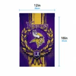 Minnesota Vikings Garden Flag Custom Laurel Wreath Purple Best Selling