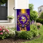 Minnesota Vikings Garden Flag Custom Laurel Wreath Purple Best Selling