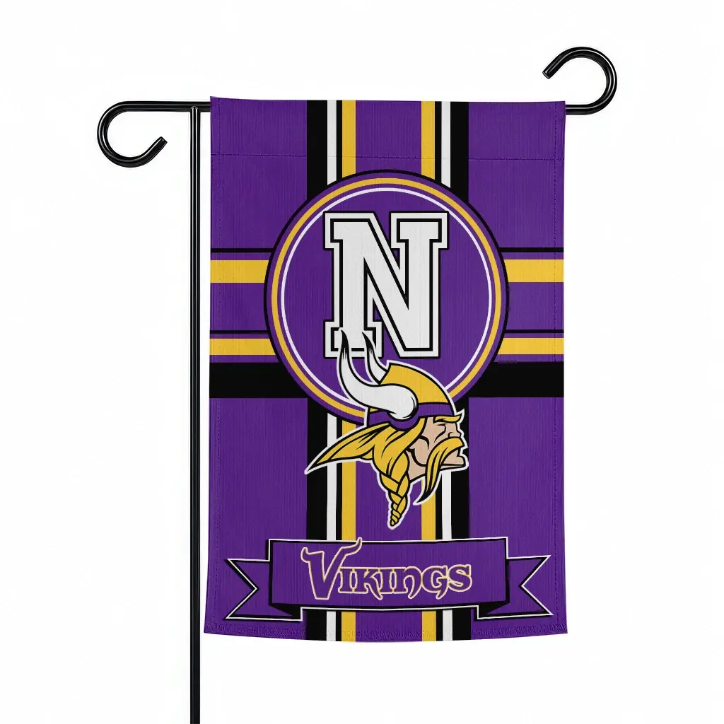 Minnesota Vikings Garden Flag Customized Circle Medallion Purple Best Selling Minnesota Vikings Garden Flag Customized Circle Medallion Purple Best Selling
